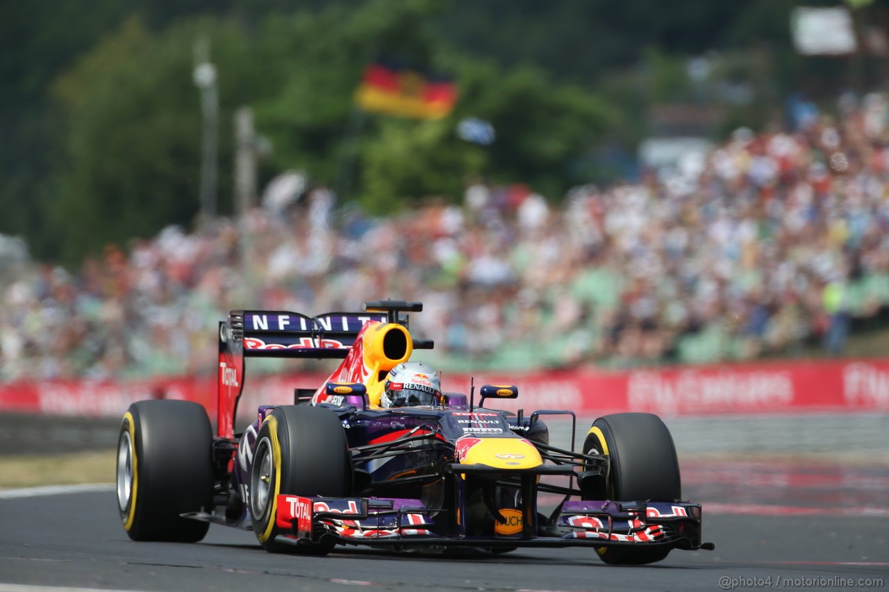 GP UNGHERIA, 27.07.2013- Qualifiche, Sebastian Vettel (GER) Red Bull Racing RB9