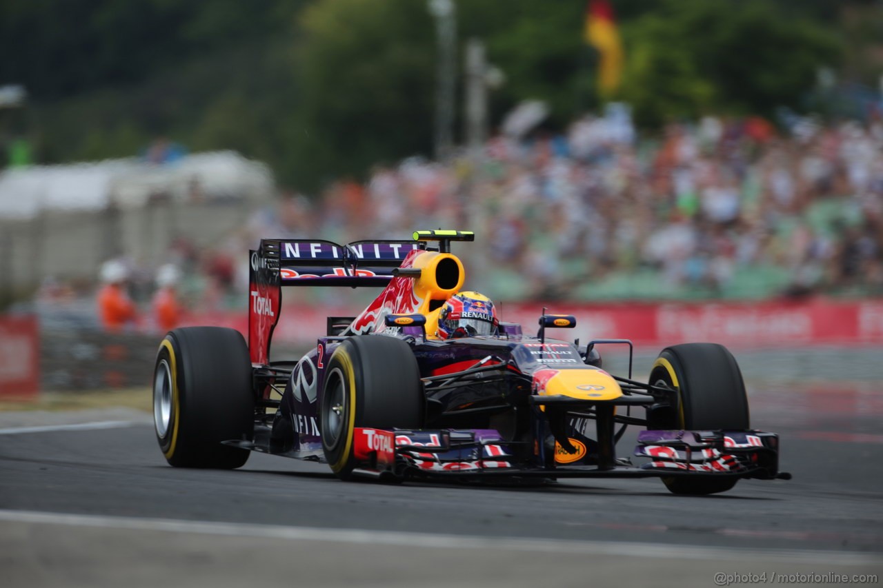 GP UNGHERIA, 27.07.2013- Qualifiche, Mark Webber (AUS) Red Bull Racing RB9