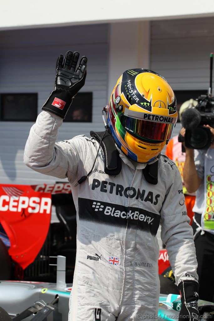 GP UNGHERIA, 27.07.2013- Qualifiche, Lewis Hamilton (GBR) Mercedes AMG F1 W04