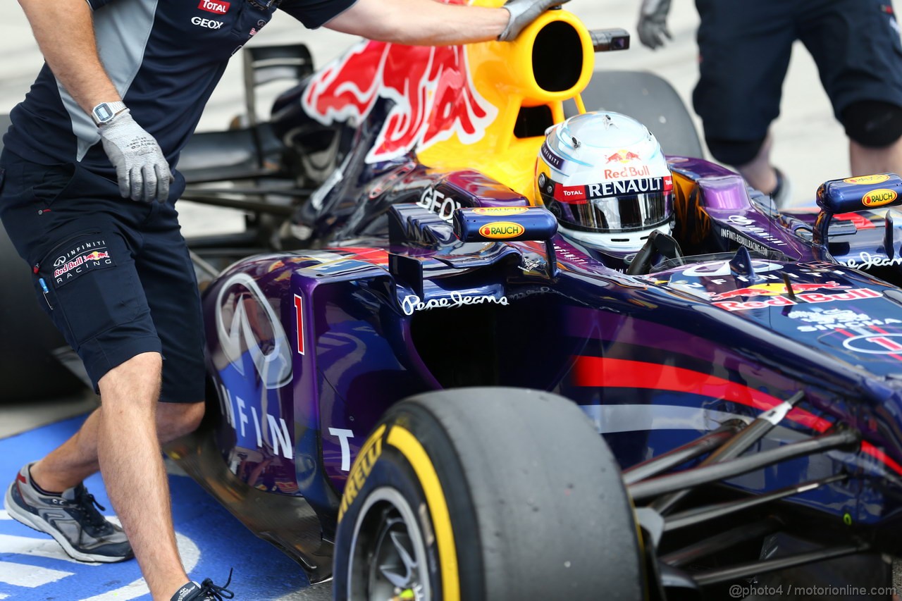 GP UNGHERIA, 27.07.2013- Qualifiche, Sebastian Vettel (GER) Red Bull Racing RB9