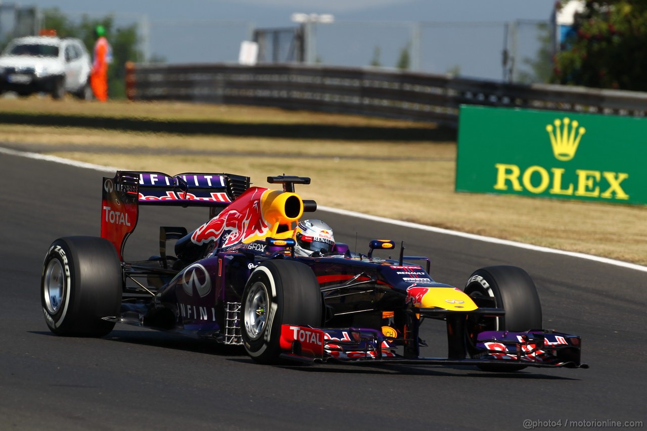 GP UNGHERIA, 26.07.2013- Free practice 1, Sebastian Vettel (GER) Red Bull Racing RB9