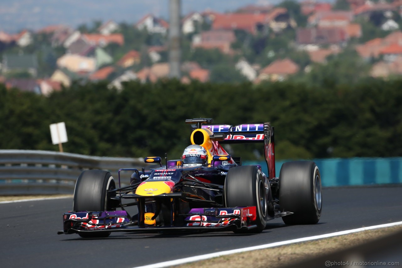 GP UNGHERIA, 26.07.2013- Free practice 1, Sebastian Vettel (GER) Red Bull Racing RB9