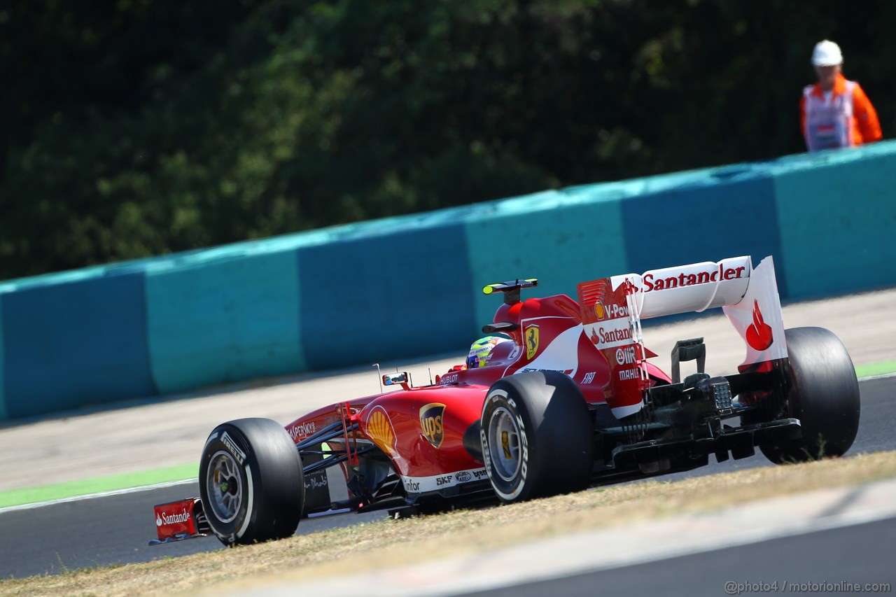 GP UNGHERIA, 26.07.2013- Free practice 1, Felipe Massa (BRA) Ferrari F138