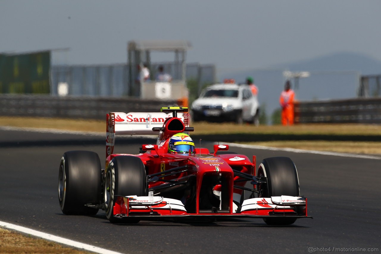 GP UNGHERIA, 26.07.2013- Free practice 1, Felipe Massa (BRA) Ferrari F138