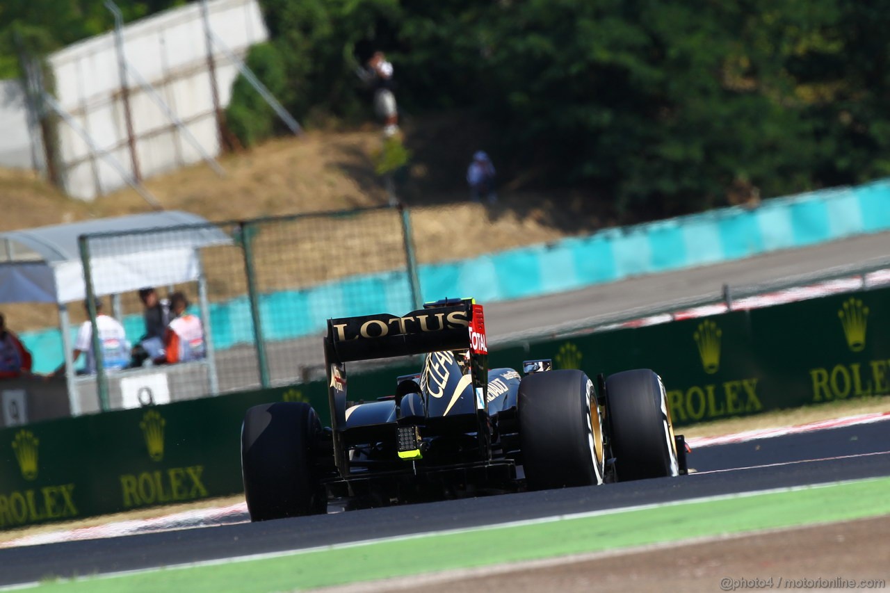 GP UNGHERIA, 26.07.2013- Free practice 1, Romain Grosjean (FRA) Lotus F1 Team E213