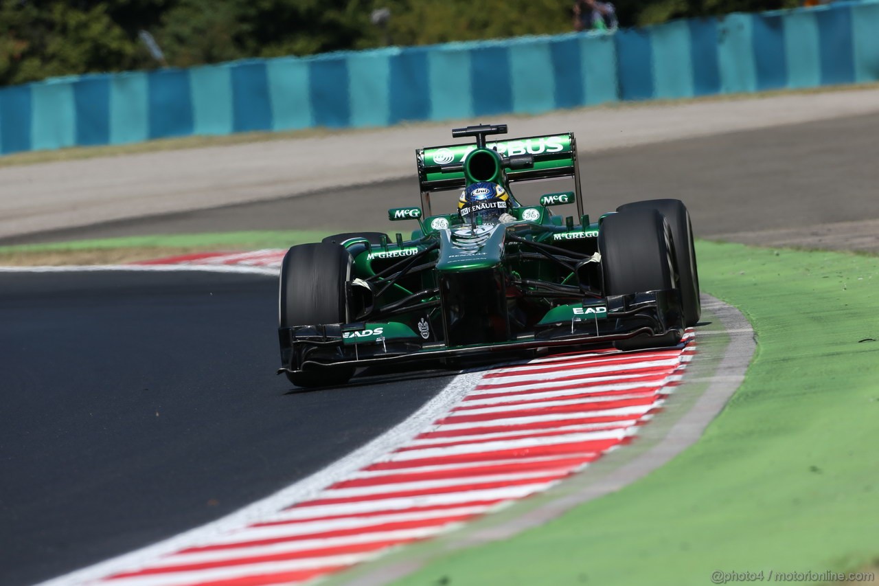 GP UNGHERIA, 26.07.2013- Free practice 1, Charles Pic (FRA) Caterham F1 Team CT03