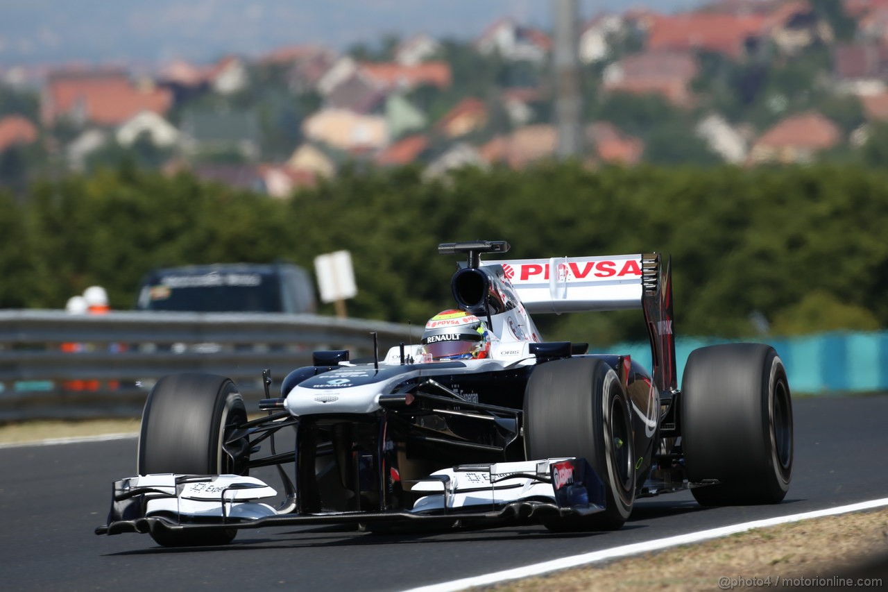 GP UNGHERIA, 26.07.2013- Free practice 1, Pastor Maldonado (VEN) Williams F1 Team FW35