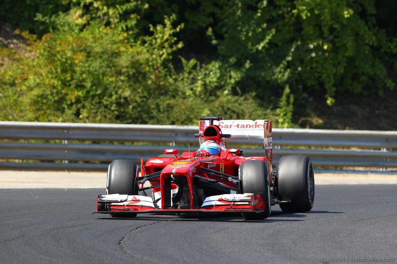 GP UNGHERIA, 26.07.2013- Free practice 1, Fernando Alonso (ESP) Ferrari F138