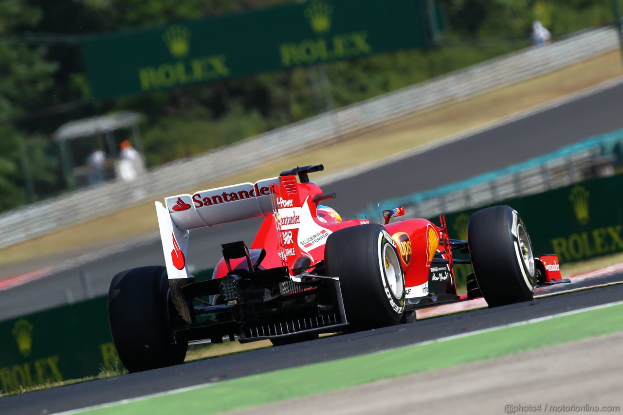 GP UNGHERIA, 26.07.2013- Free practice 1, Fernando Alonso (ESP) Ferrari F138