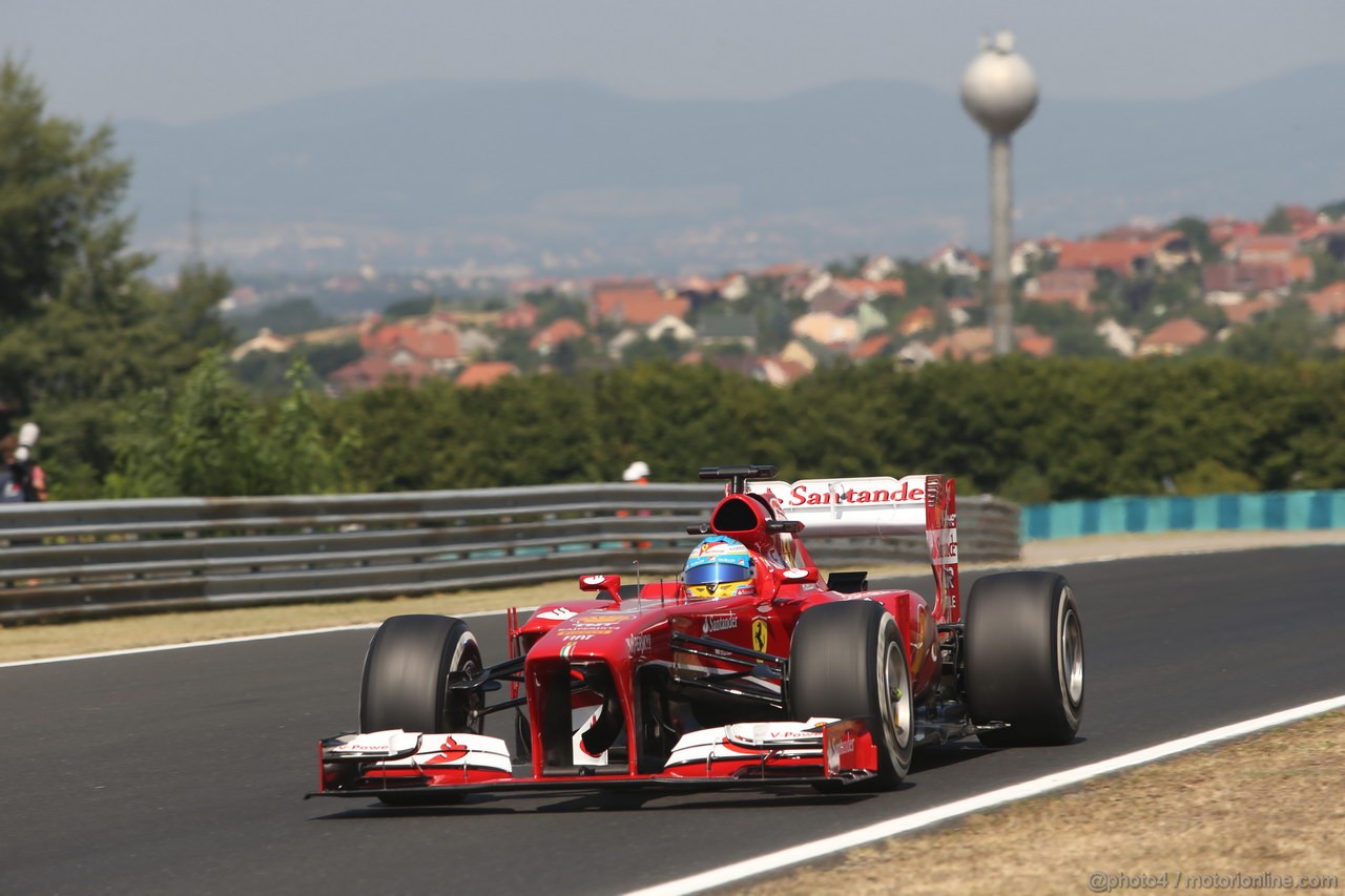 GP UNGHERIA, 26.07.2013- Free practice 1, Fernando Alonso (ESP) Ferrari F138