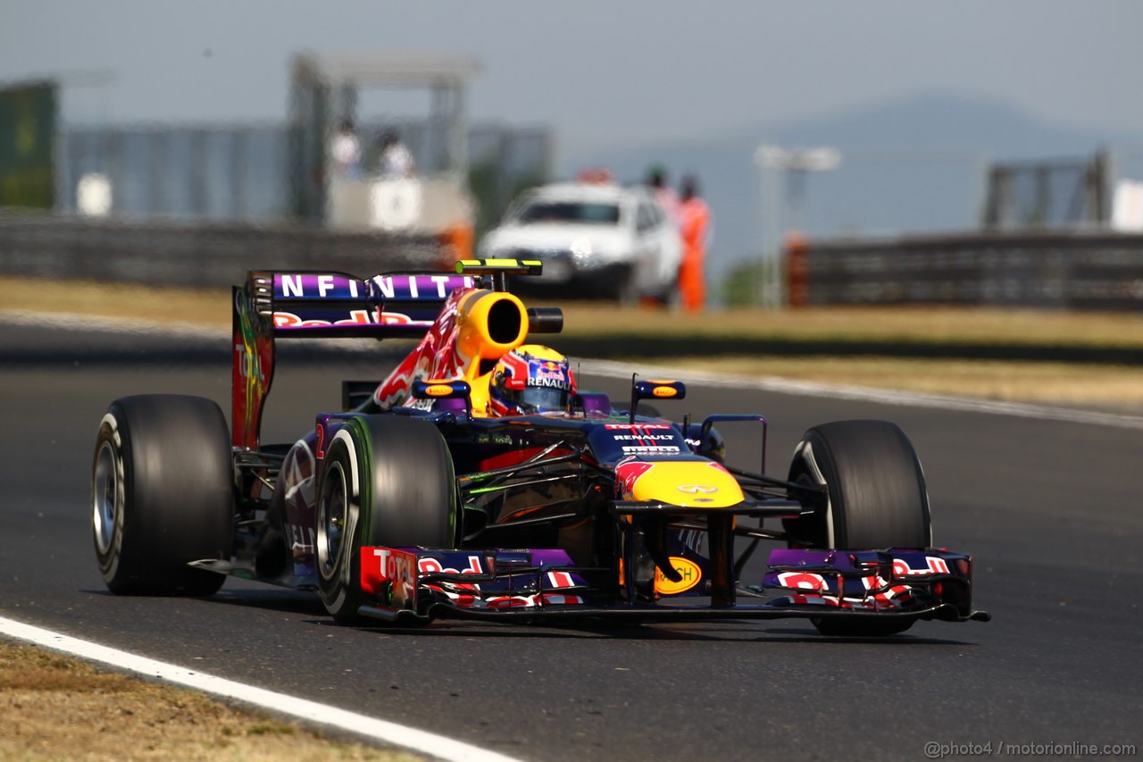 GP UNGHERIA, 26.07.2013- Free practice 1, Mark Webber (AUS) Red Bull Racing RB9