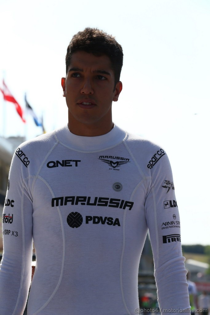 GP UNGHERIA, 26.07.2013- Free practice 1, Rodolfo Gonzalez (VEN) Marussia F1 Team Reserve Driver