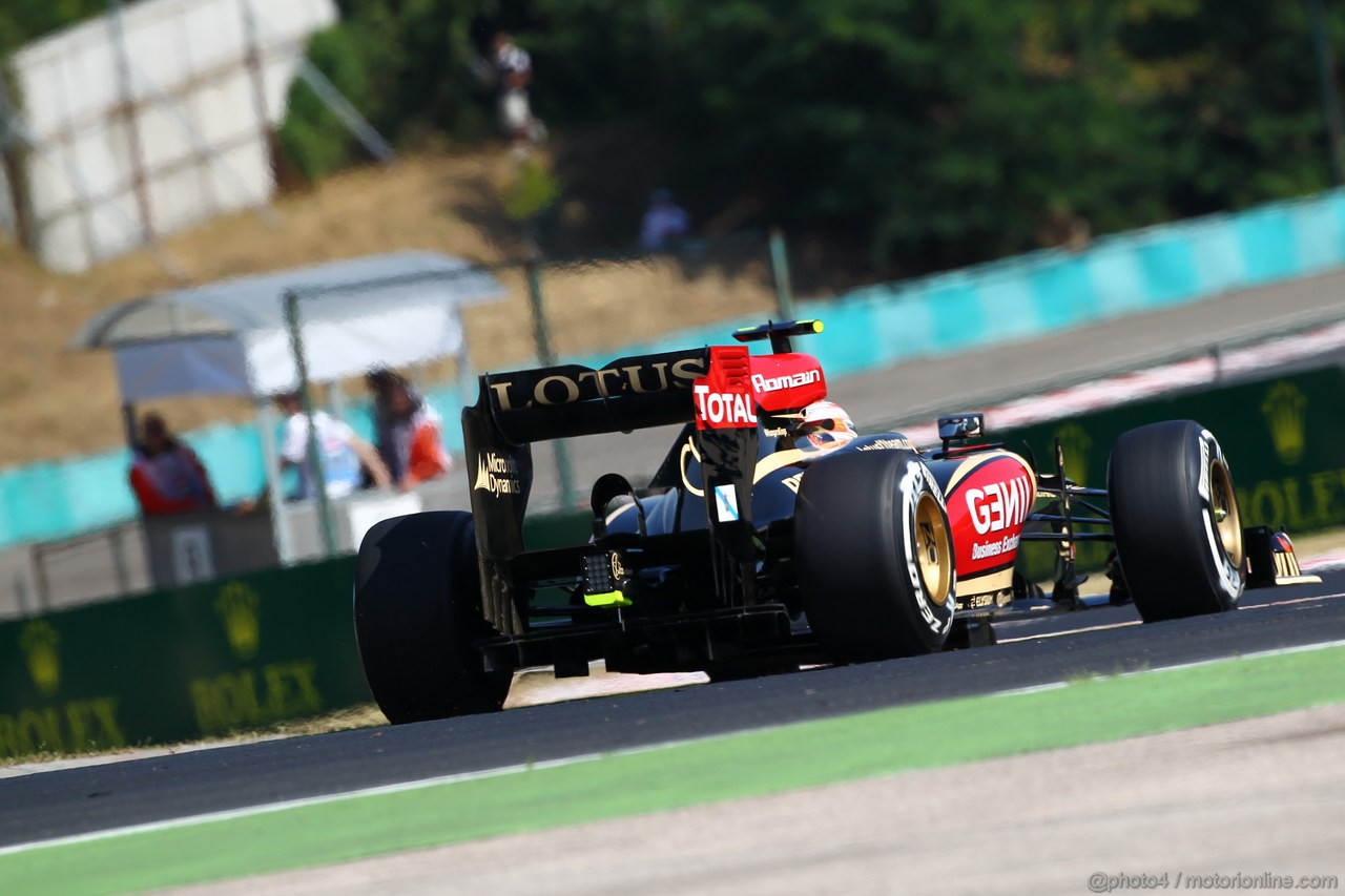 GP UNGHERIA, 26.07.2013- Free practice 1, Romain Grosjean (FRA) Lotus F1 Team E213