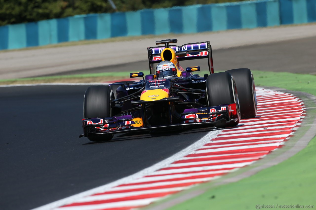 GP UNGHERIA, 26.07.2013- Free practice 1, Sebastian Vettel (GER) Red Bull Racing RB9