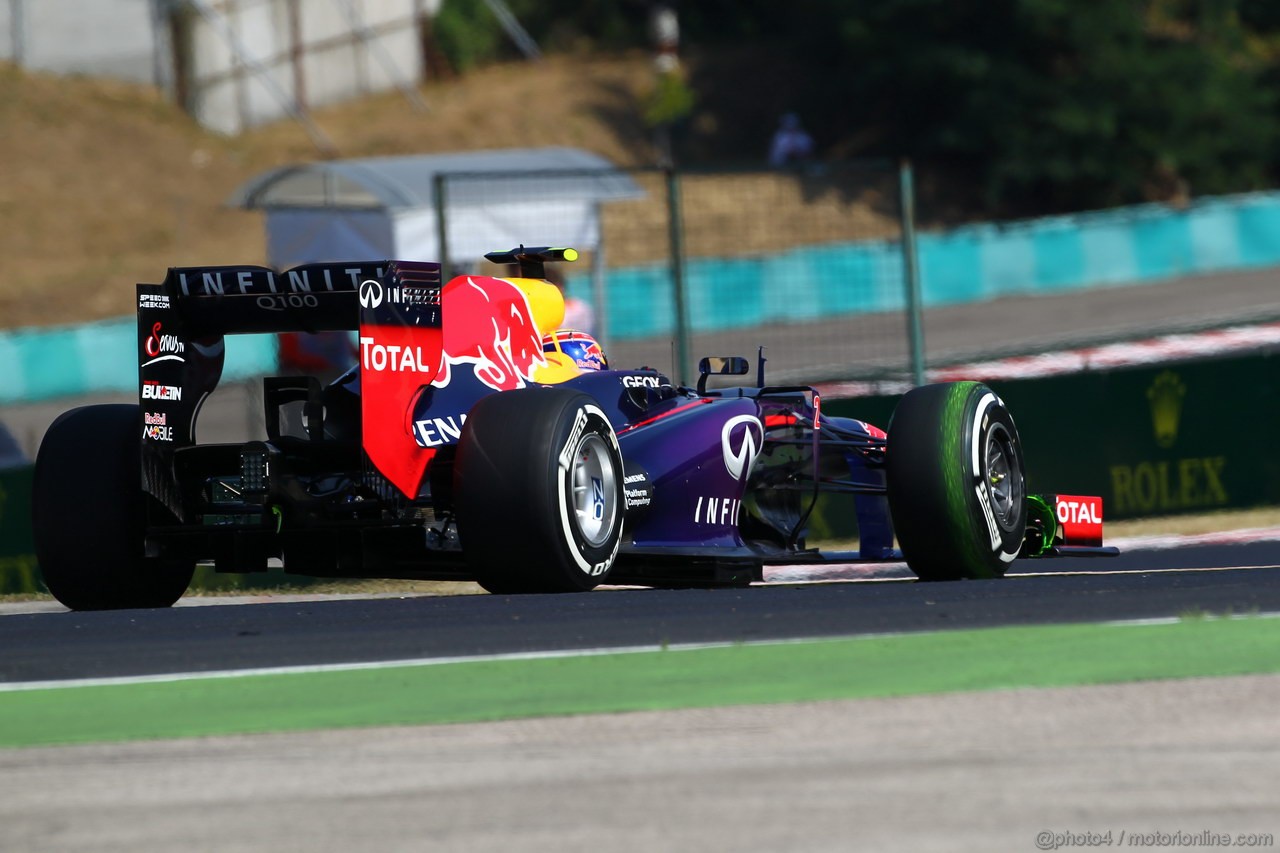 GP UNGHERIA, 26.07.2013- Free practice 1, Mark Webber (AUS) Red Bull Racing RB9
