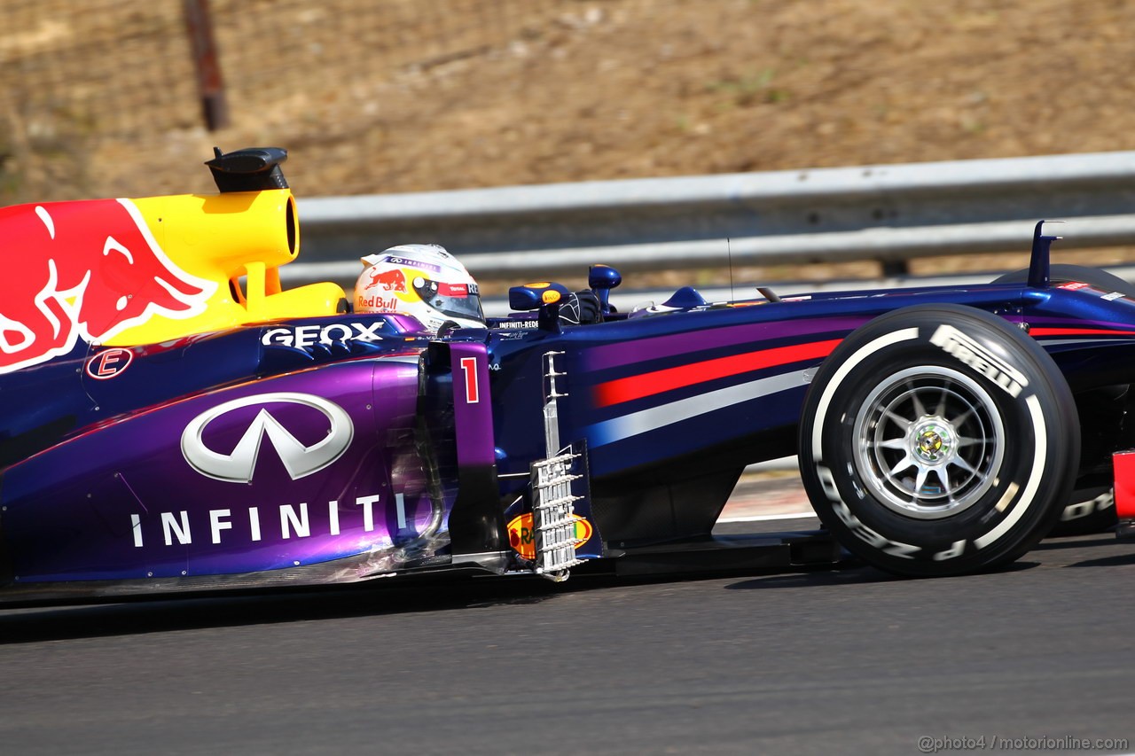 GP UNGHERIA, 26.07.2013- Free practice 1, Sebastian Vettel (GER) Red Bull Racing RB9