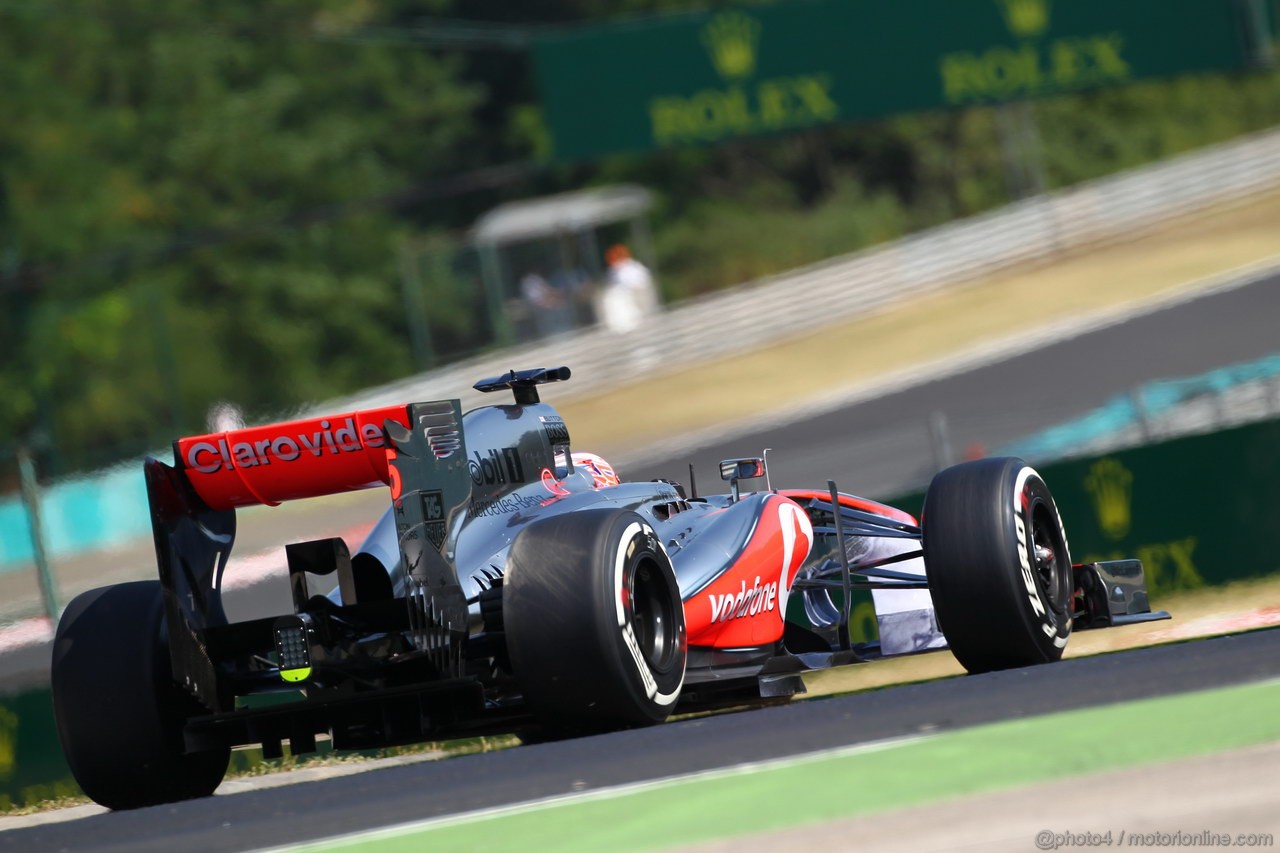 GP UNGHERIA, 26.07.2013- Free practice 1, Jenson Button (GBR) McLaren Mercedes MP4-28