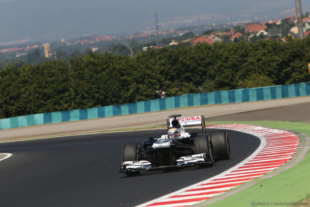 GP UNGHERIA, 26.07.2013- Free practice 1, Pastor Maldonado (VEN) Williams F1 Team FW35