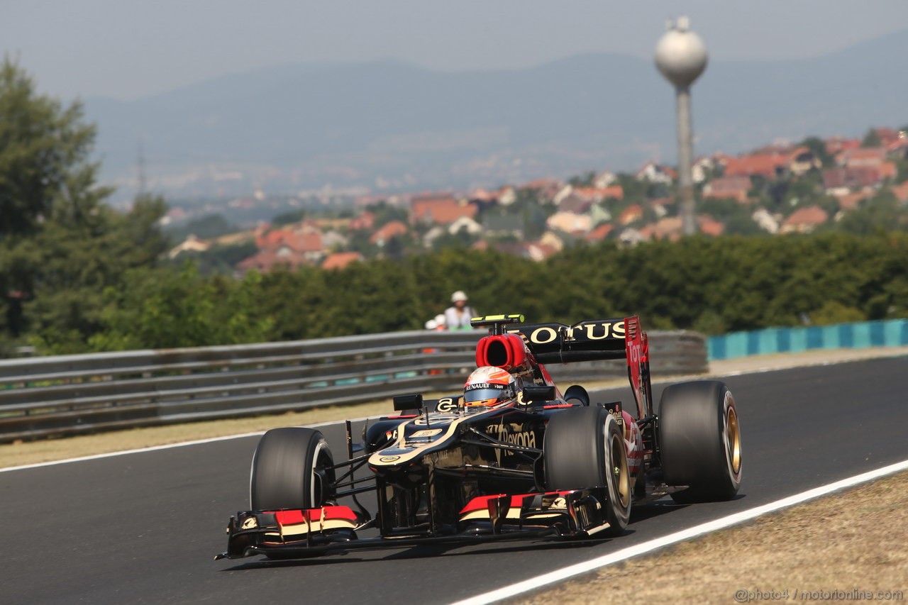 GP UNGHERIA, 26.07.2013- Free practice 1, Romain Grosjean (FRA) Lotus F1 Team E213