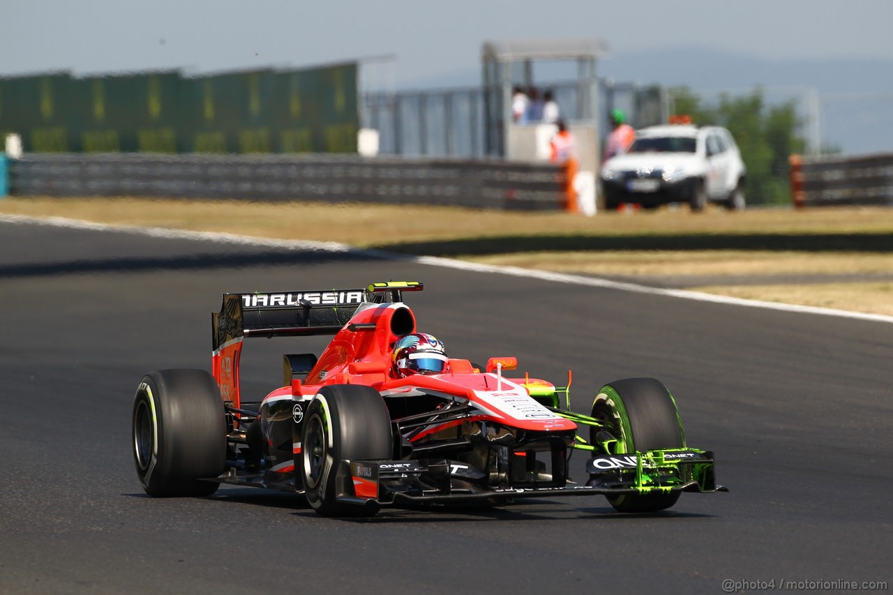 GP UNGHERIA, 26.07.2013- Free practice 1, Rodolfo Gonzalez (VEN) Marussia F1 Team Reserve Driver