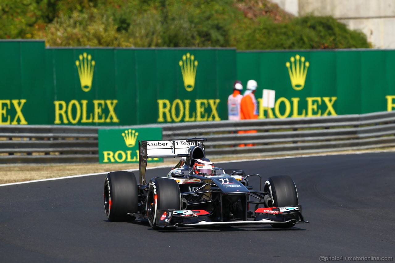 GP UNGHERIA, 26.07.2013- Free practice 1, Nico Hulkenberg (GER) Sauber F1 Team C32