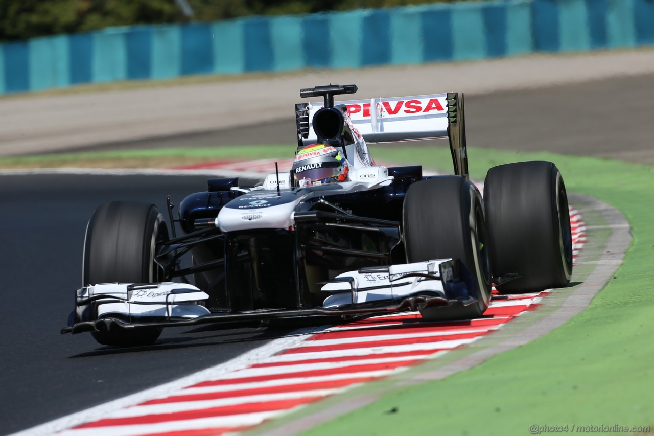 GP UNGHERIA, 26.07.2013- Free practice 1, Pastor Maldonado (VEN) Williams F1 Team FW35