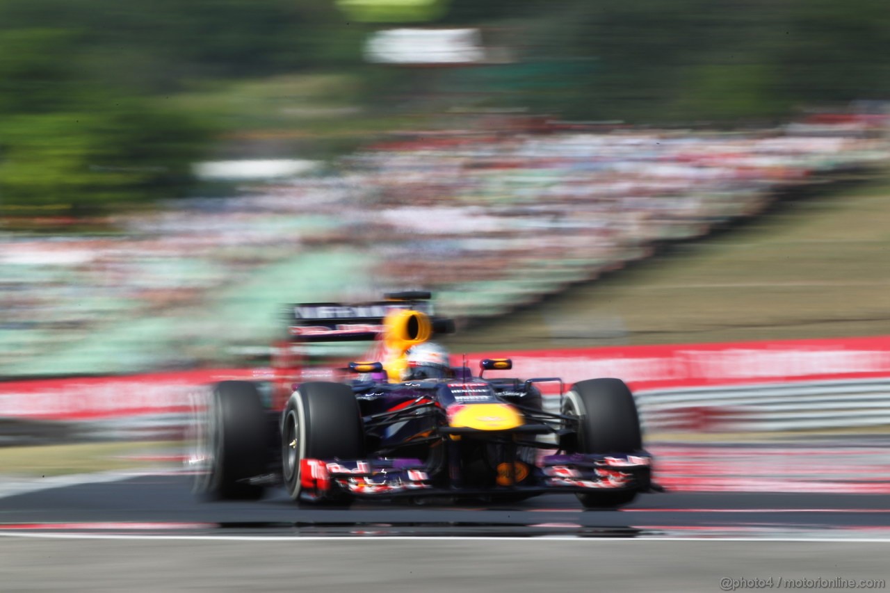 GP UNGHERIA, 26.07.2013-  Free practice 2, Sebastian Vettel (GER) Red Bull Racing RB9