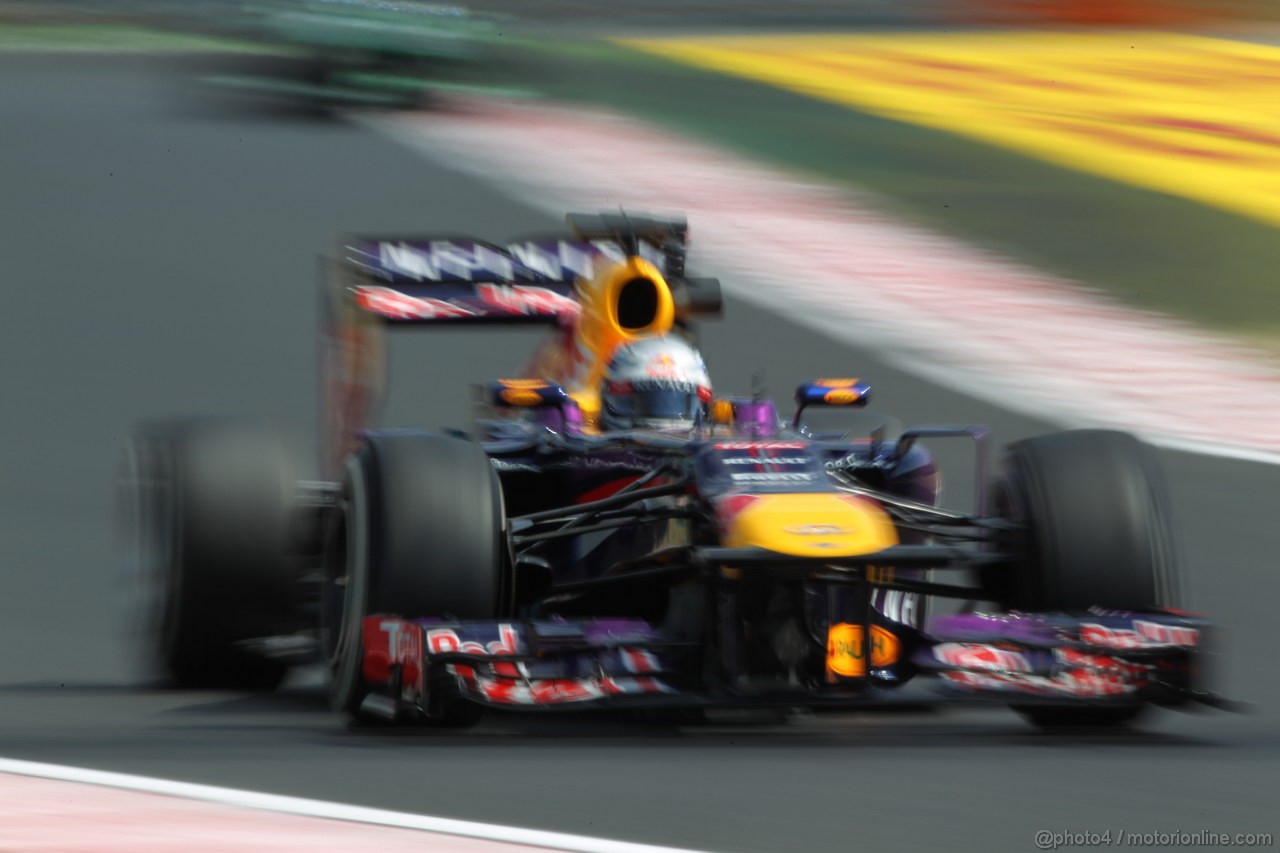 GP UNGHERIA, 26.07.2013-  Free practice 2, Sebastian Vettel (GER) Red Bull Racing RB9