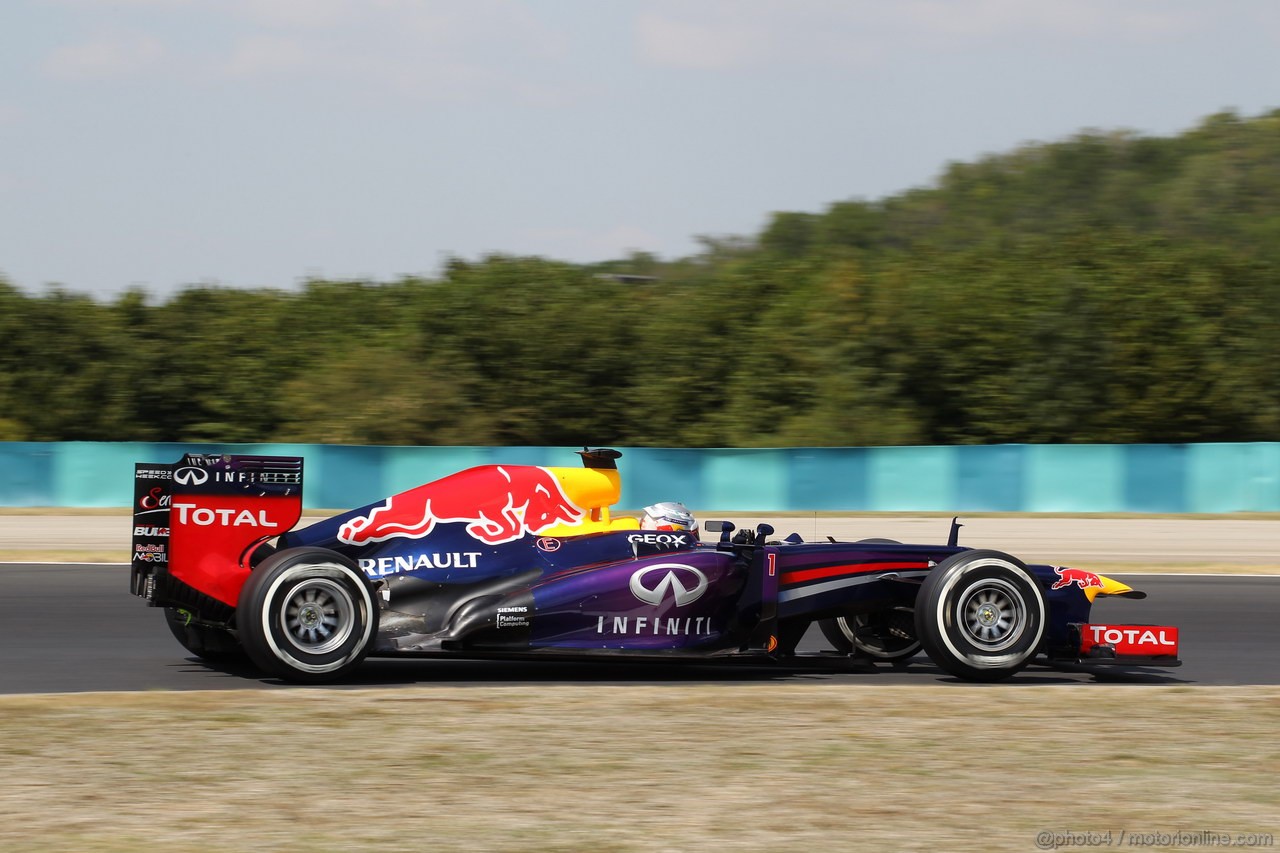 GP UNGHERIA, 26.07.2013-  Free practice 2, Sebastian Vettel (GER) Red Bull Racing RB9