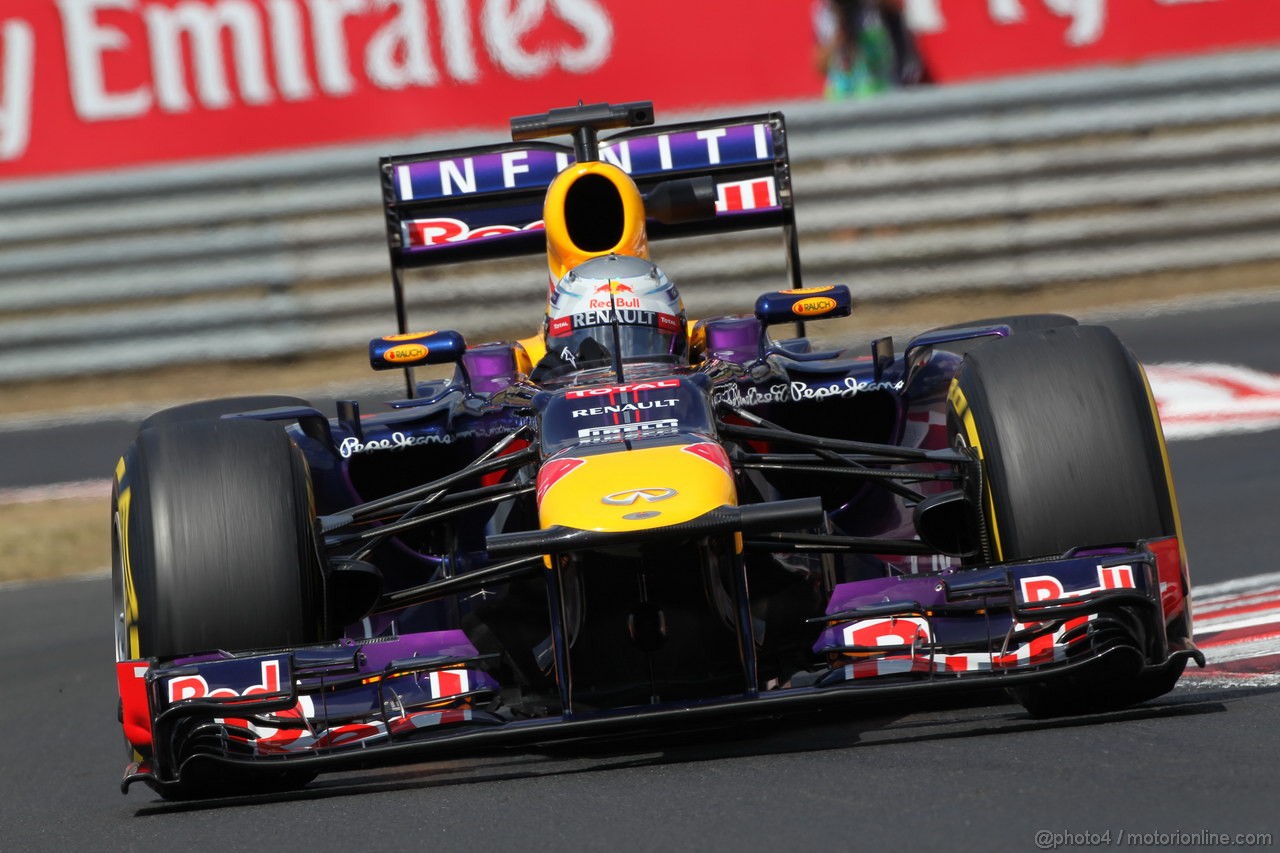 GP UNGHERIA, 26.07.2013-  Free practice 2, Sebastian Vettel (GER) Red Bull Racing RB9