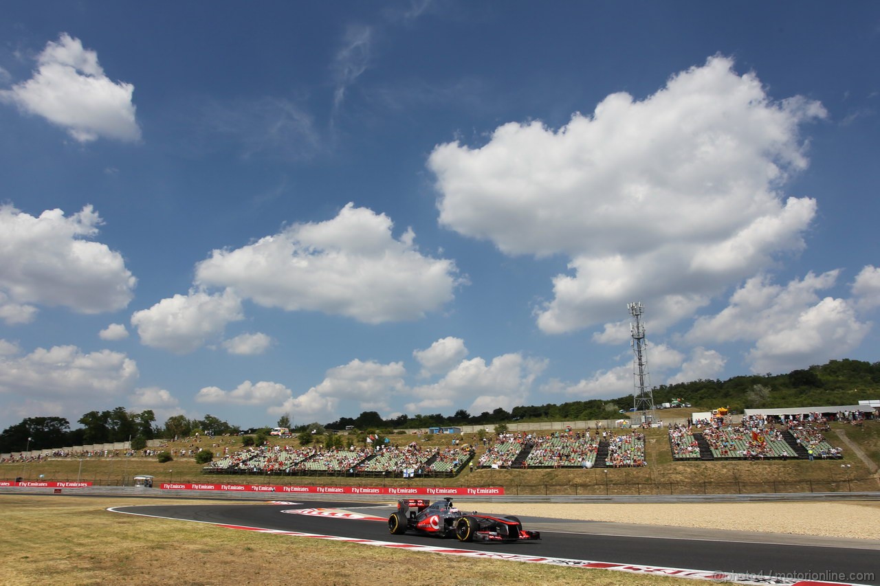 GP UNGHERIA, 26.07.2013-  Free practice 2, Jenson Button (GBR) McLaren Mercedes MP4-28