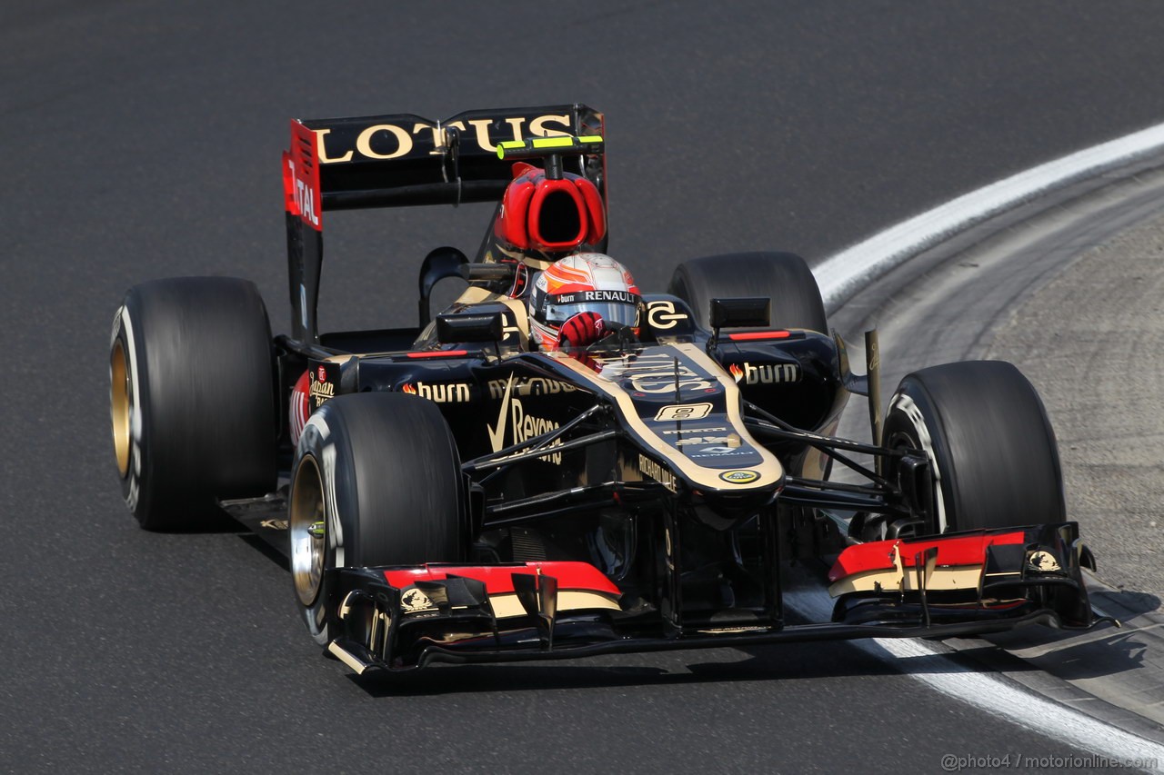 GP UNGHERIA, 26.07.2013-  Free practice 2, Romain Grosjean (FRA) Lotus F1 Team E213