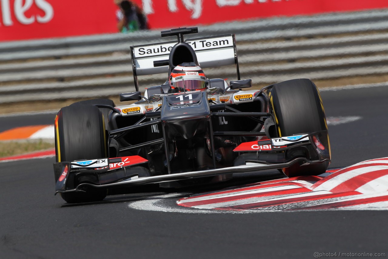 GP UNGHERIA, 26.07.2013-  Free practice 2, Nico Hulkenberg (GER) Sauber F1 Team C32
