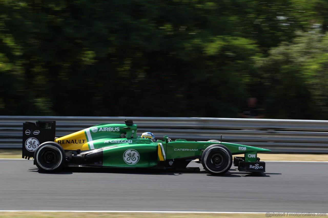 GP UNGHERIA, 26.07.2013-  Free practice 2, Charles Pic (FRA) Caterham F1 Team CT03