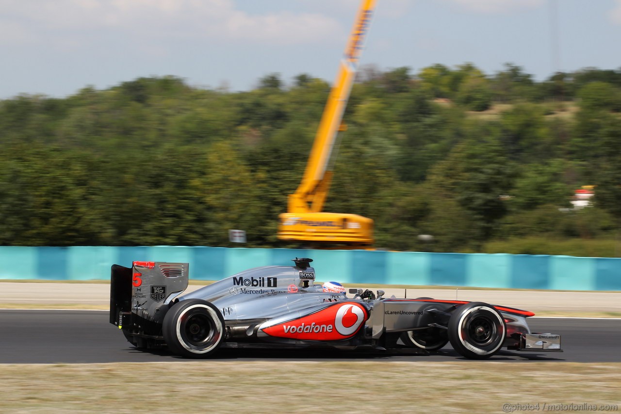 GP UNGHERIA, 26.07.2013-  Free practice 2, Jenson Button (GBR) McLaren Mercedes MP4-28