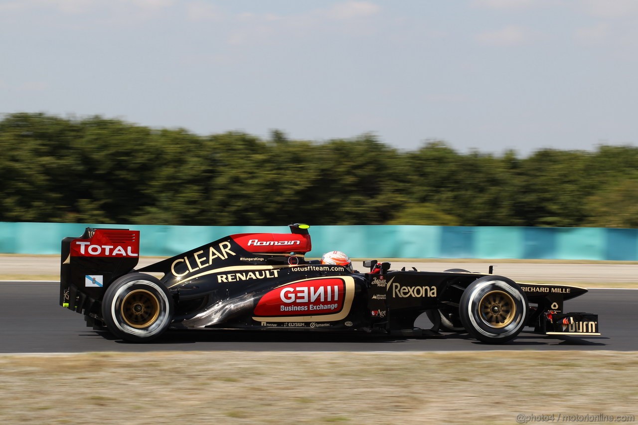 GP UNGHERIA, 26.07.2013-  Free practice 2, Romain Grosjean (FRA) Lotus F1 Team E213