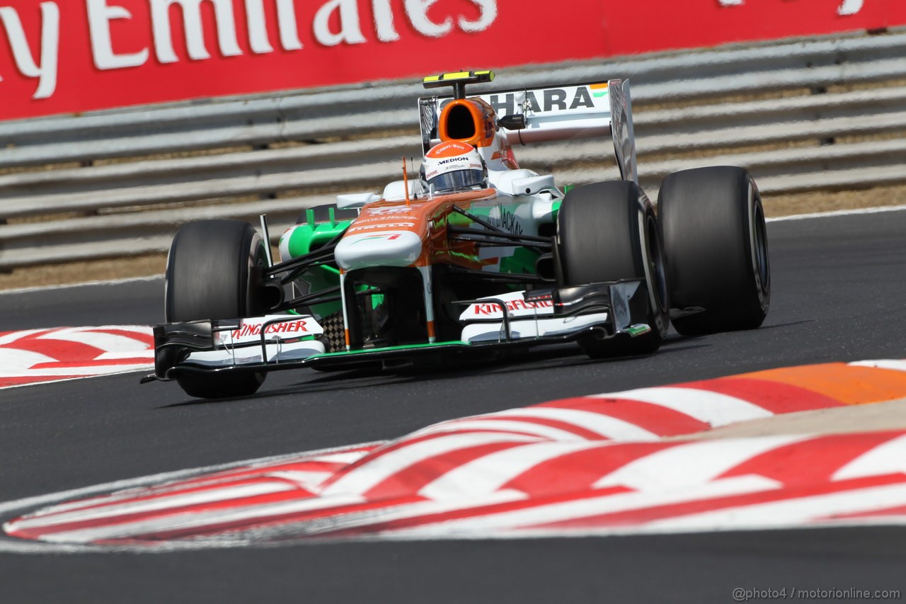 GP UNGHERIA, 26.07.2013-  Free practice 2, Adrian Sutil (GER), Sahara Force India F1 Team VJM06