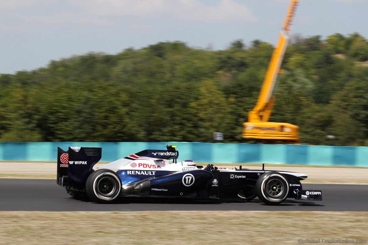 GP UNGHERIA, 26.07.2013-  Free practice 2, Valtteri Bottas (FIN), Williams F1 Team FW35
