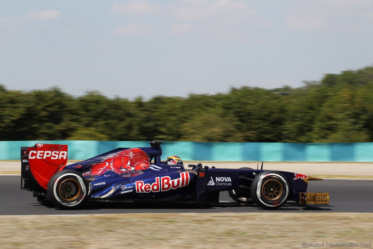 GP UNGHERIA, 26.07.2013-  Free practice 2, Jean-Eric Vergne (FRA) Scuderia Toro Rosso STR8
