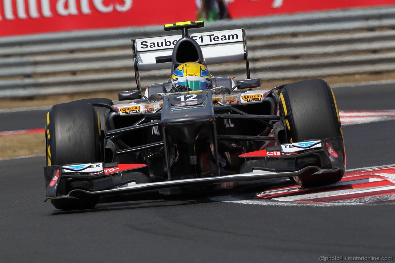 GP UNGHERIA, 26.07.2013-  Free practice 2, Esteban Gutierrez (MEX), Sauber F1 Team C32