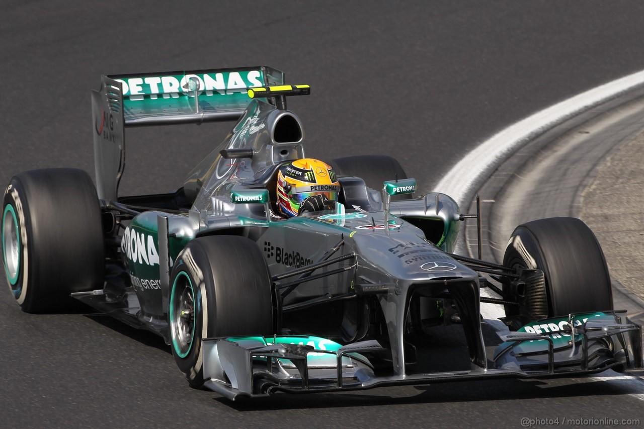 GP UNGHERIA, 26.07.2013-  Free practice 2, Lewis Hamilton (GBR) Mercedes AMG F1 W04 