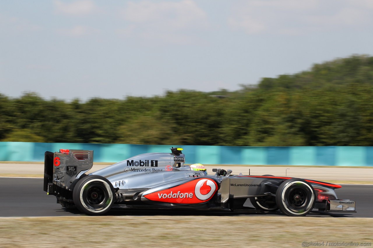 GP UNGHERIA, 26.07.2013-  Free practice 2, Sergio Perez (MEX) McLaren MP4-28