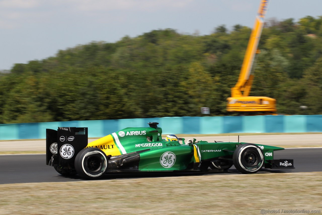 GP UNGHERIA, 26.07.2013-  Free practice 2, Charles Pic (FRA) Caterham F1 Team CT03