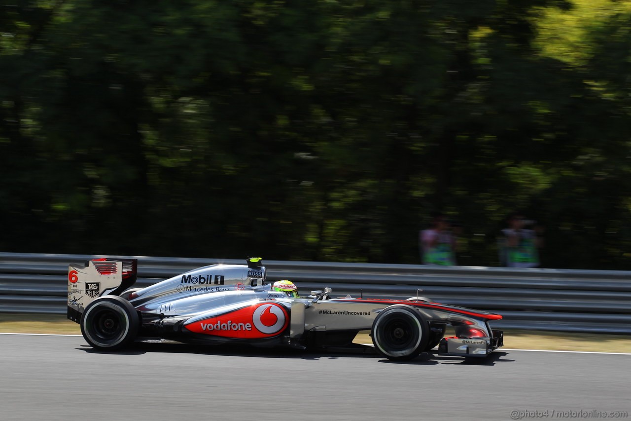 GP UNGHERIA, 26.07.2013-  Free practice 2, Sergio Perez (MEX) McLaren MP4-28