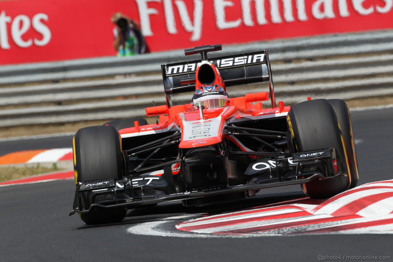 GP UNGHERIA, 26.07.2013-  Free practice 2, Jules Bianchi (FRA) Marussia F1 Team MR02