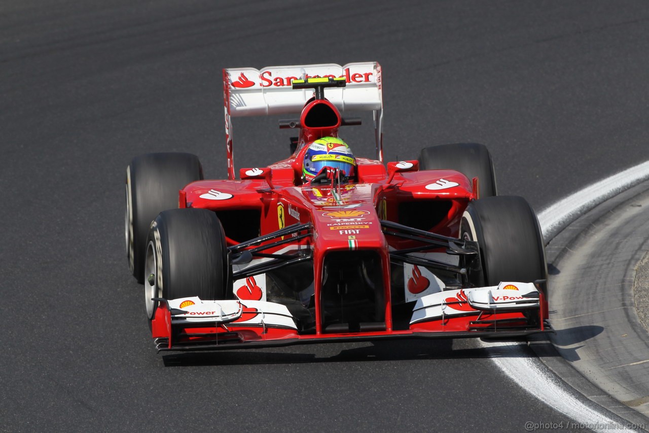 GP UNGHERIA, 26.07.2013-  Free practice 2, Felipe Massa (BRA) Ferrari F138