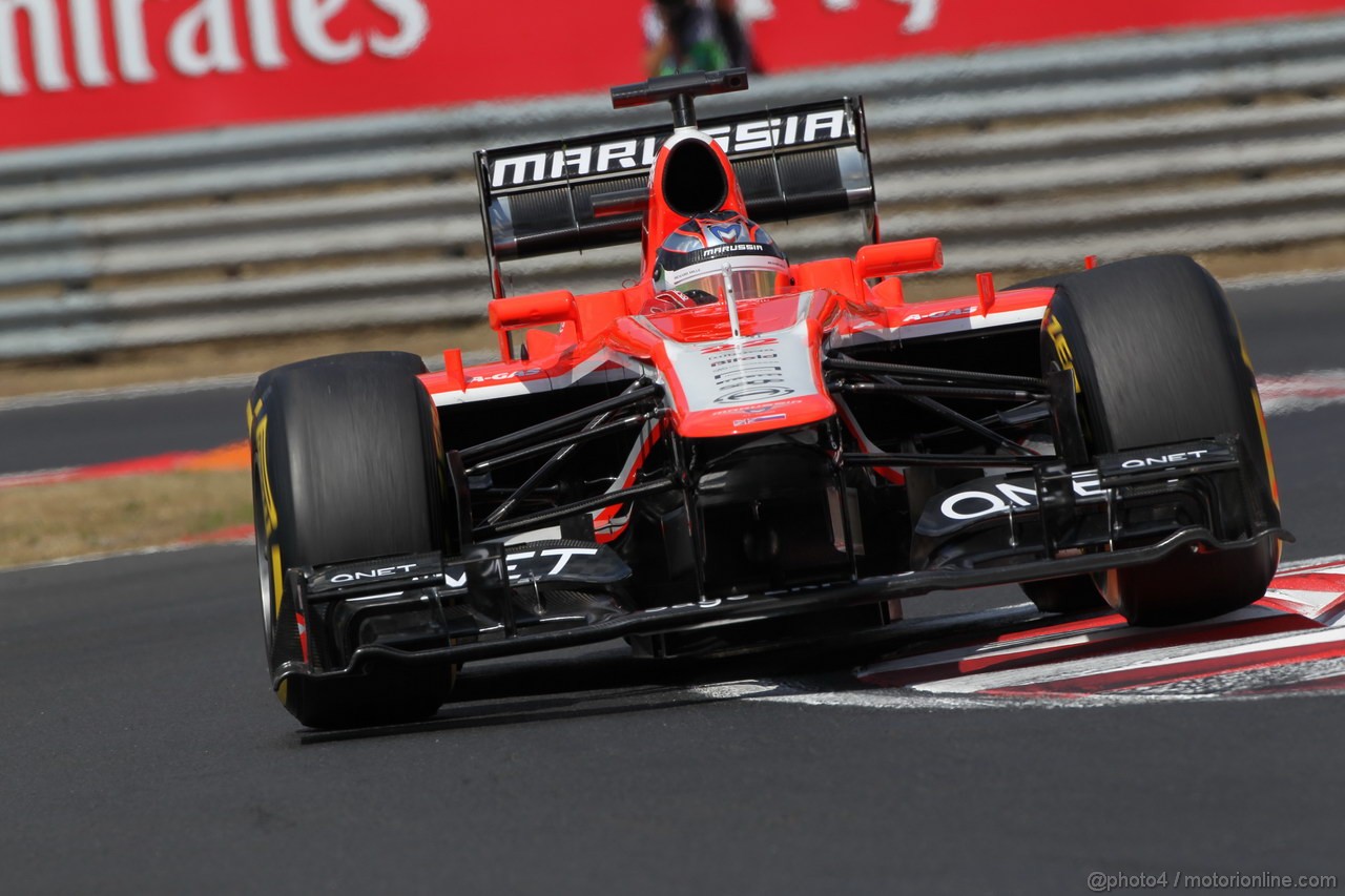 GP UNGHERIA, 26.07.2013-  Free practice 2, Jules Bianchi (FRA) Marussia F1 Team MR02