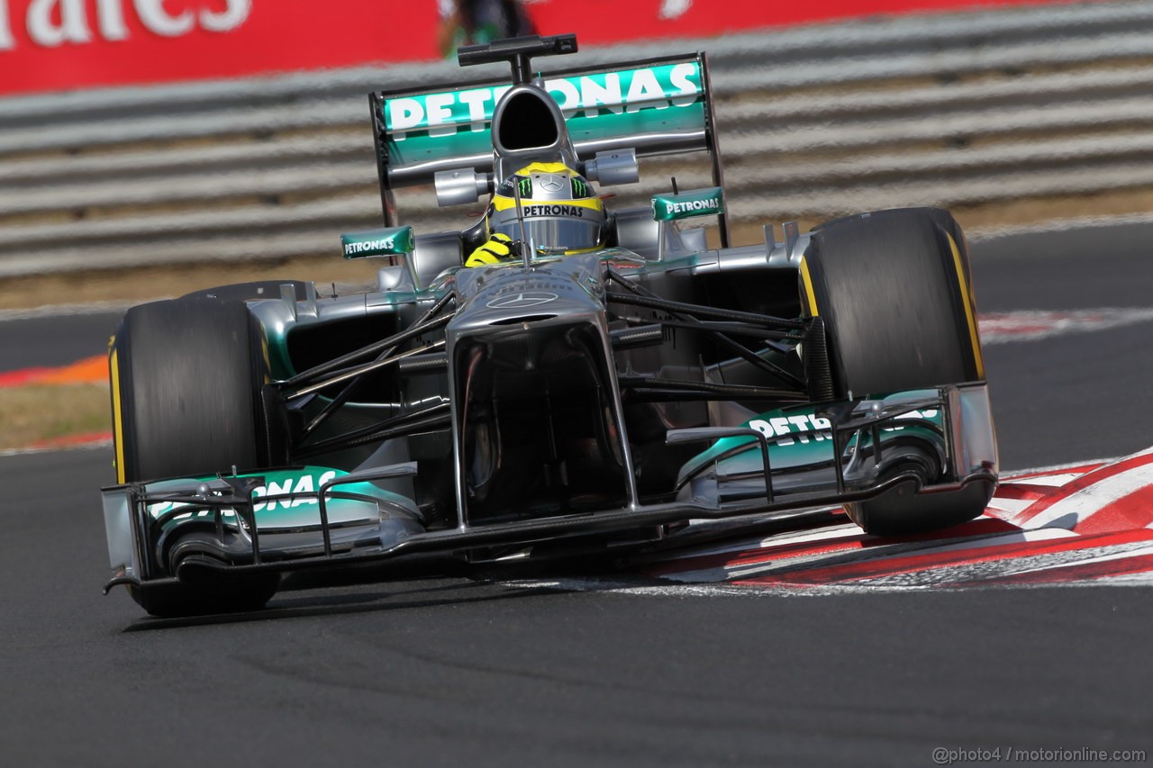 GP UNGHERIA, 26.07.2013-  Free practice 2, Nico Rosberg (GER) Mercedes AMG F1 W04