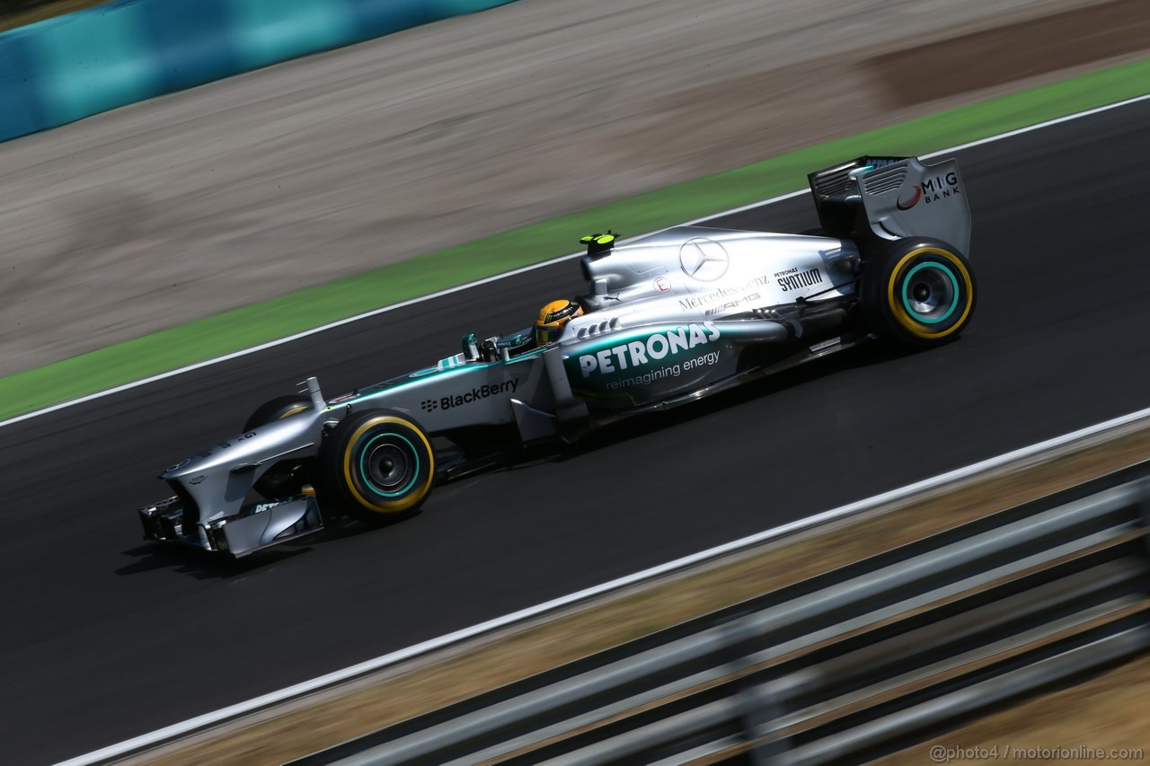 GP UNGHERIA, 26.07.2013- Free practice 2, Lewis Hamilton (GBR) Mercedes AMG F1 W04