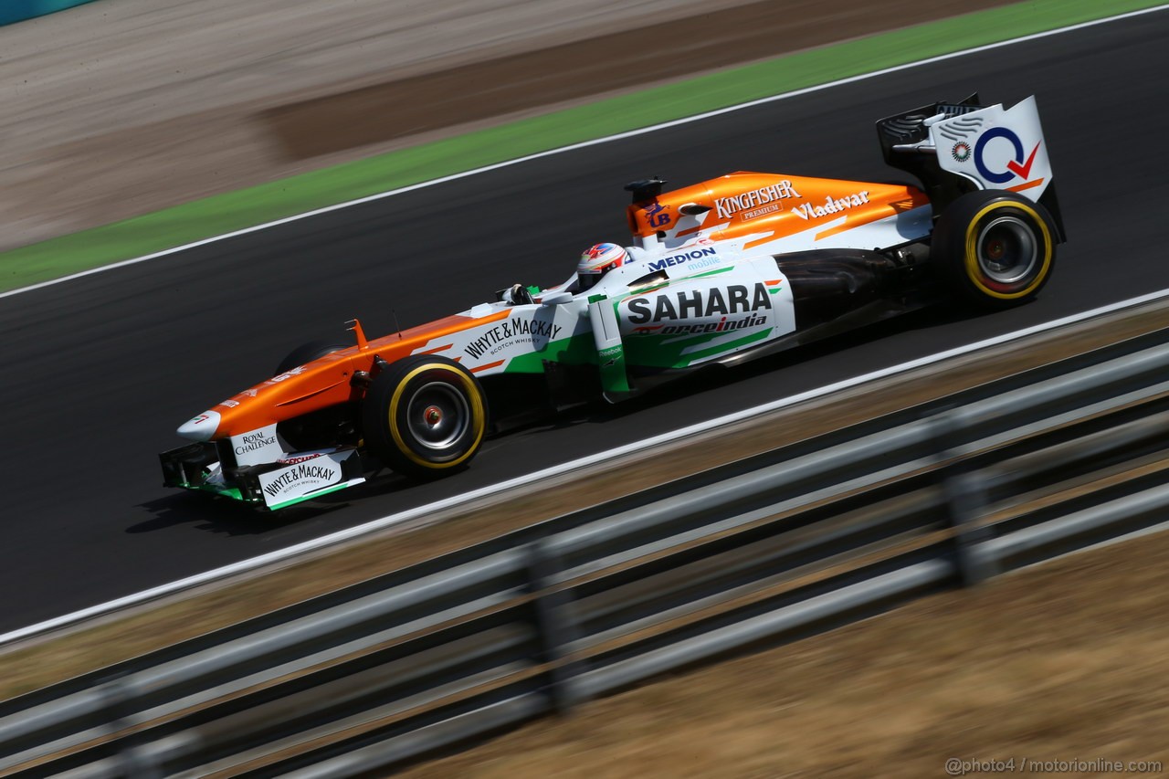 GP UNGHERIA, 26.07.2013- Free practice 2, Paul di Resta (GBR) Sahara Force India F1 Team VJM06